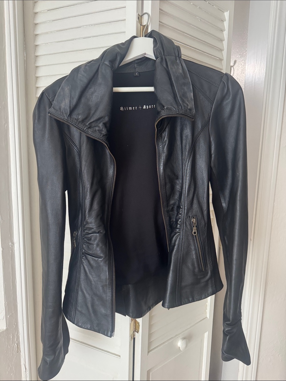 Hilmer + Sparrow Nightingale Leather Jacket Sz 6